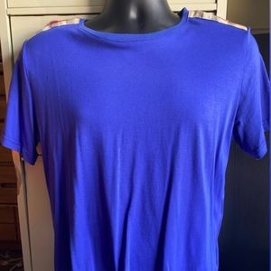 Burberry Men's Short Sleeve T-Shirt with Shoulder Checkmark Patch